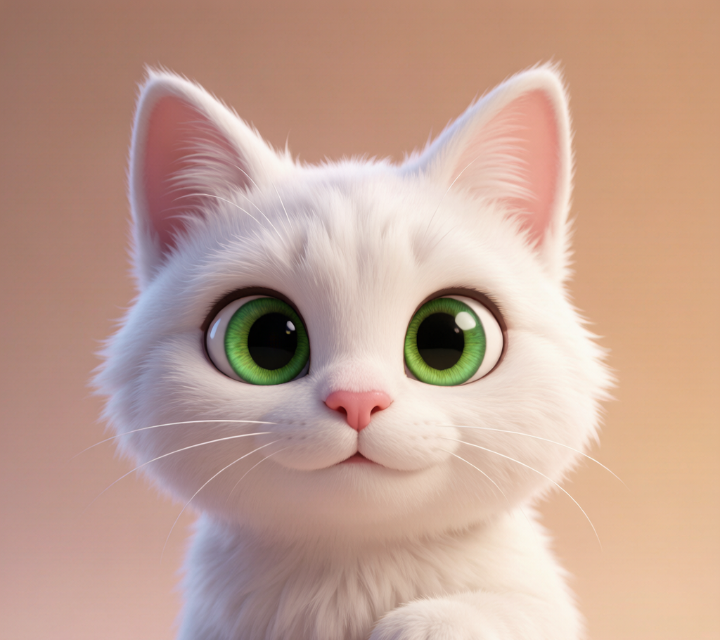 Pixar 3D style cat sample