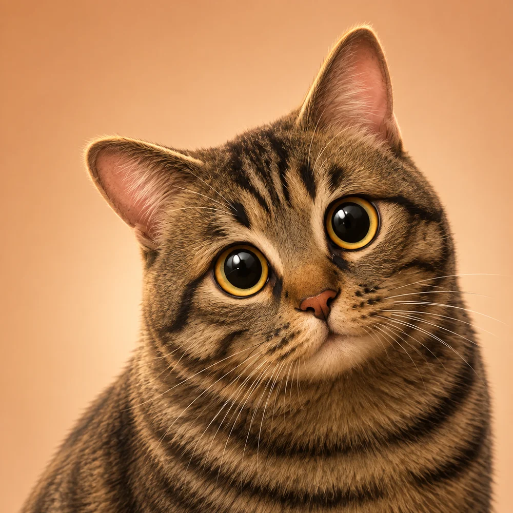 3D cartoon style cat sample